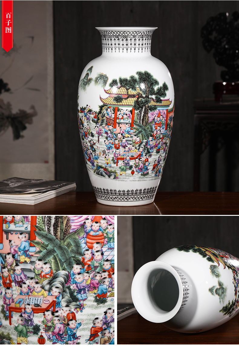 Jingdezhen ceramics vase furnishing articles of new Chinese style of large vases, home living room TV ark adornment ornament