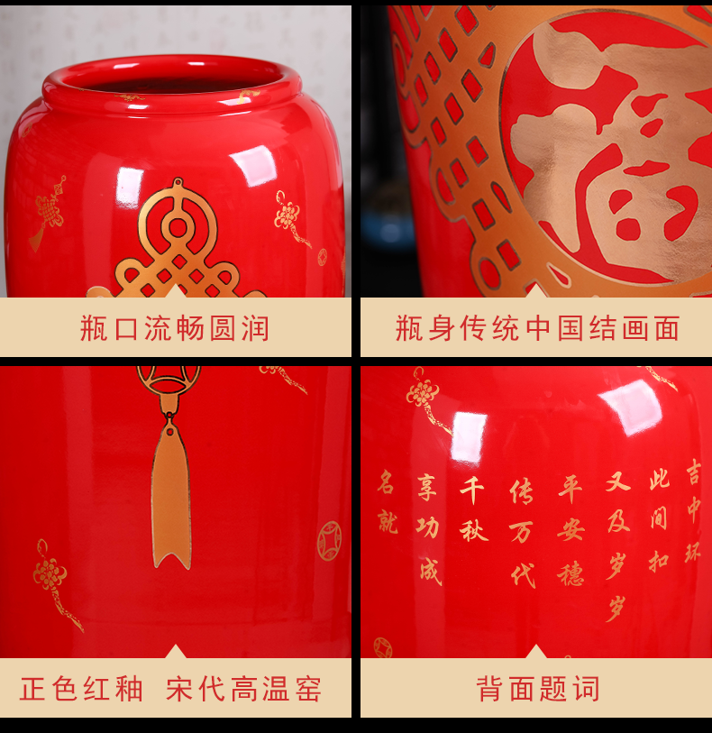 Jingdezhen ceramics landing large vases, the sitting room porch flowers in the vase decoration decoration ceramics furnishing articles