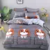 Ký túc xá ba mảnh chăn đôi giường tầng gia đình bốn giường chăn đơn quilt 1,8 m - Bộ đồ giường bốn mảnh Bộ đồ giường bốn mảnh