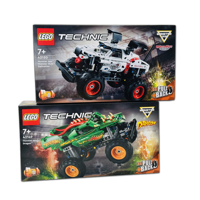Lego Technic 42149 Flame Dragon 42150 Bulldog Truck Giant Pull-Back Car Building Blocks
