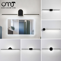 Nordic mirror front light toilet led modern minimalist bathroom restroom mirror cabinet Lights Anti-Fog Dresser lamps