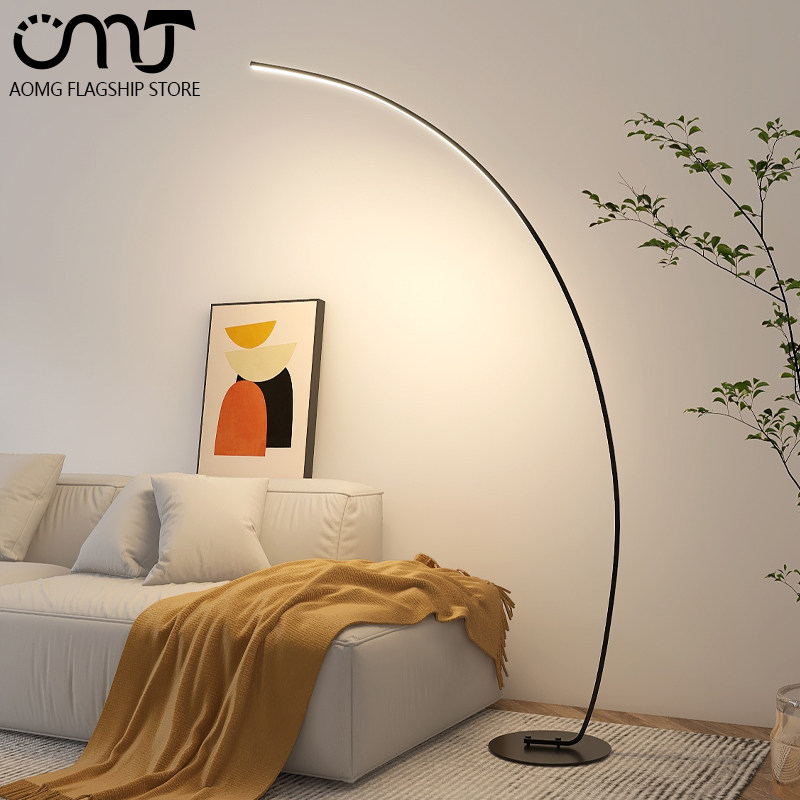 Floor lamp Living room Table lamp minimalist Nordic designer Extremely Brief Led Creative Sofa Bedroom Bedside Lins Fishing Lights-Taobao