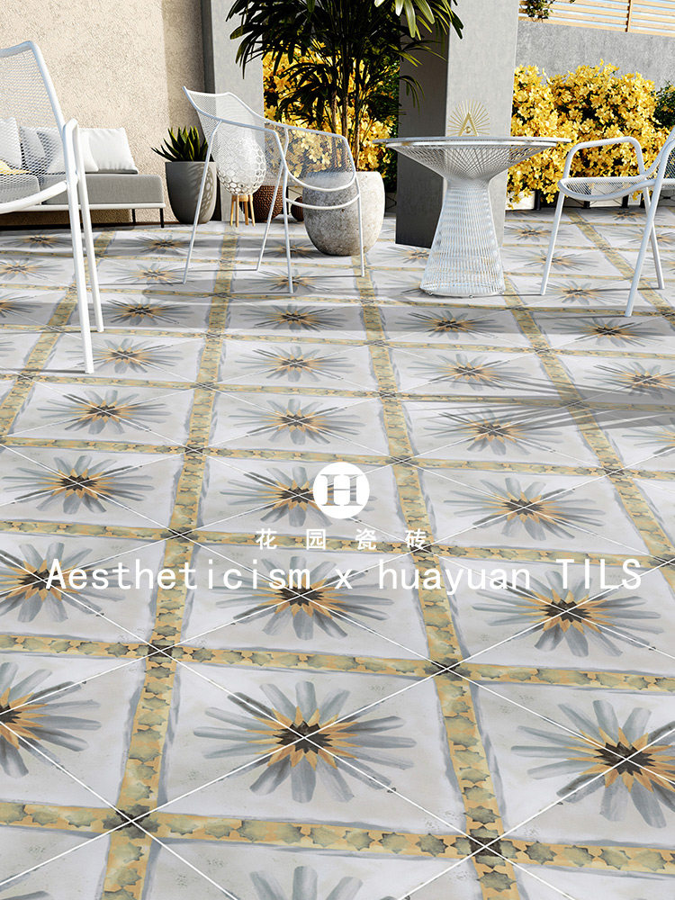 Northern Europe restore ancient ways to do old floret brick 200 kitchen wall brick toilet anti-skid floor tile balcony flower piece 300 ceramic tile