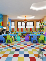 Color tile kindergarten pure color brick 200 toilet wall tile cartoon childrens room kitchen non-slip floor tiles