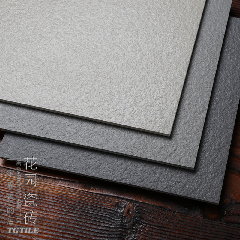 Simple Nordic cave stone non-slip concave-convex antique brick 300*300 frosted waterproof non-slip ceramic tile dressing room floor tile