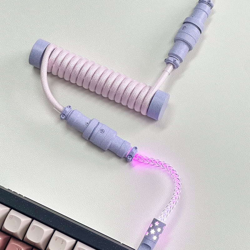 Baby Model Three-Stage Luminous Aviation Plug Cable Customized Keyboard Cable Magnetic Axis 8K Cable Unknown Error Z59 Baby Model Three-Stage Luminous Aviation Plug Cable Customized Keyboard Cable Magnetic Axis 8K Cable Unknown Error Z59