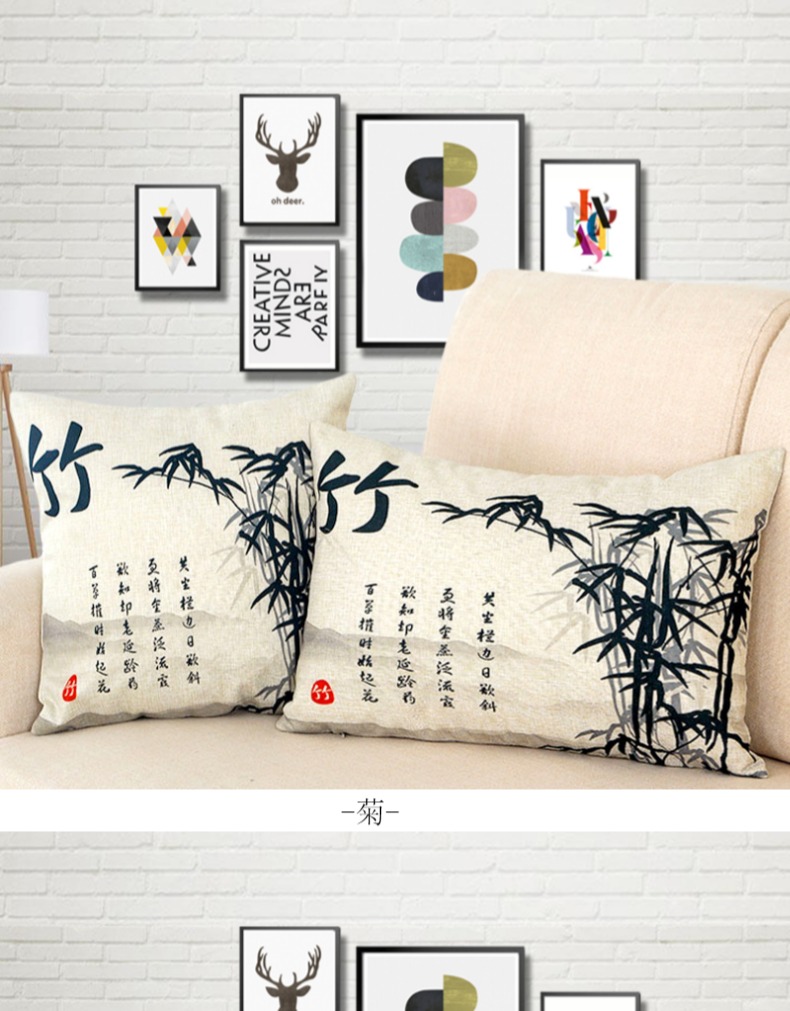 Mới Trung Quốc phong cách Trung Quốc đầu giường phòng khách sofa da gối gối đệm lớn ôm gối trở lại đệm lớn đệm bao gối kèm chăn 2 trong 1