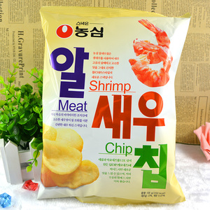 South Korean food and snacks imported fresh shrimp slices 68g office leisure puffed potato chips beer partner
