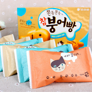 Korean food imported snacks holliyou cake fish 174G * 3 boxes of crucian carp cake pie combination