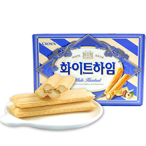 Korean food imports snacks Kerian cream omelet 47g / box Kerian hazelnut waffle sandwich biscuit