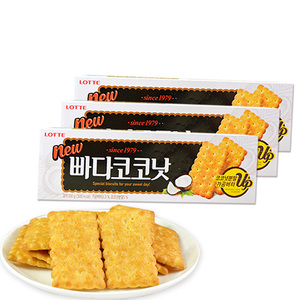 Korean food imports snacks Lotte coconut oil Honey Baked biscuit 100g crispy office leisure