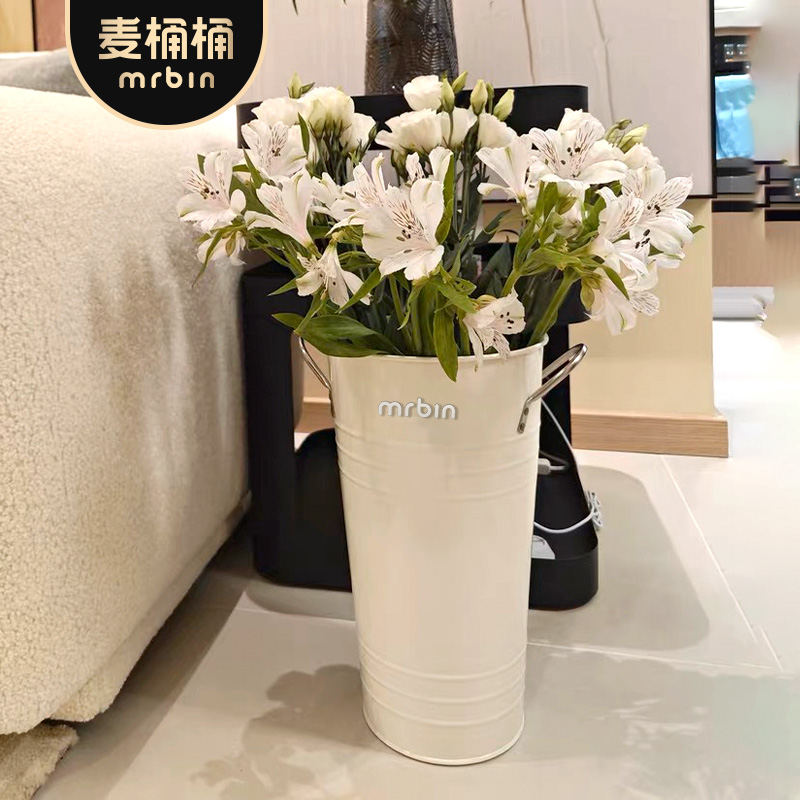 Wheat Barrel Bucket Wake-up Bucket Home Deep Water Big Flower Shop Special Flower Barrel Vase Flower Barrel Flower Bucket Flower barrel Nordic Fabo-Taobao