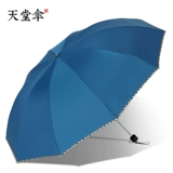 天堂 Официальный веб -сайт флагманского магазина Umbrella Большой зонтик мужская двойная студентка -женщина Три складывающего усилия с двойным использованием чистого зонтика настройка