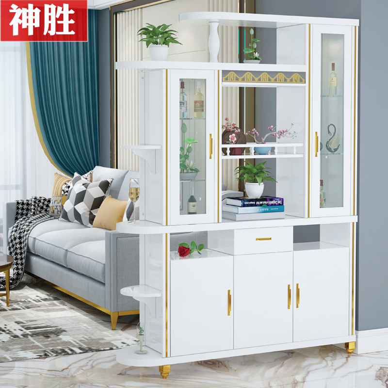 Living Room Light And Luxurious Partition Cabinet Wine Cabinet Xuanguan Cabinet White Modern Minimalist Door Hall Cabinet Room Cabinet Screen Cabinet Footwear Cabinet