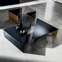 Degas Italian minimalist tea table minimalist modern triangular combined square tempered glass size family type living room