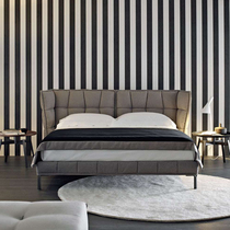 Degas Nordic Rice Hulk Cloth Art Bed Master Bedroom Red Light Extravagant and washable minimalist Hyundai 1 8 m Wedding Bed Double Bed