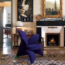 Degas cloth Petal Chair Single Sofa Chair Modern Light Lavish Living Room Design Sensation Horn Flowers Balcony Leisure