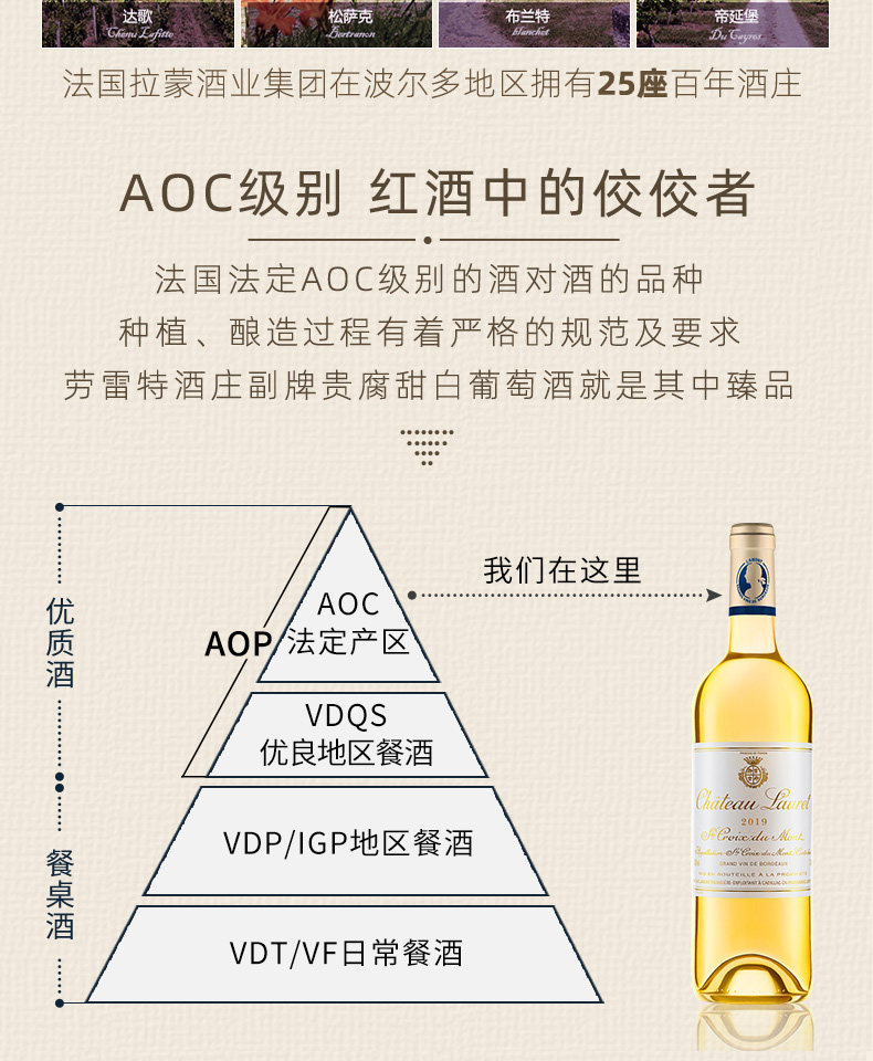 法国原瓶进口 拉蒙 波尔多AOC 贵腐甜白 750ml*2瓶 图11