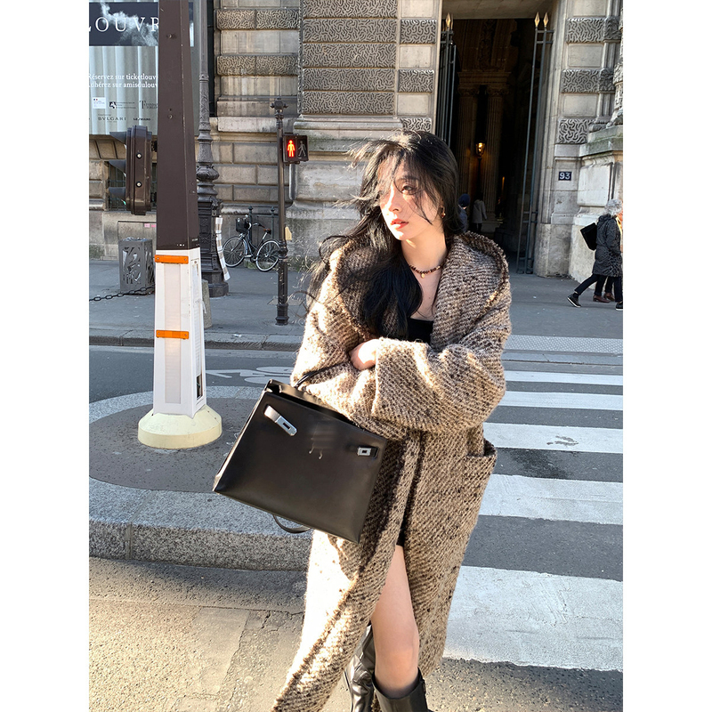 Summer Poetry Italian Fralpi Virgin Wool Fancy Yarn Coat for Women Tweed about Poem Summer Poetry Italian Fralpi Virgin Wool Fancy Yarn Coat for Women Tweed about Poem