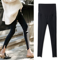 Maternity pants Thin spring maternity jeans small feet pants spring and autumn models wear leggings pants Pregnant women spring