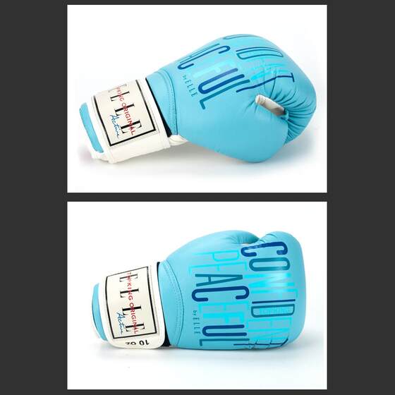 Tkb Boxing Gloves French Elle Collaboration Adult Muay Thai Sanda Fighting Gloves Training Punching Bag Gloves