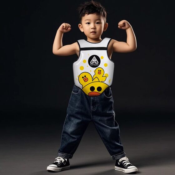 TOFIGHT children's boxing protective gear set Muay Thai Sanda martial arts protective helmet boxing gloves children's protective gear