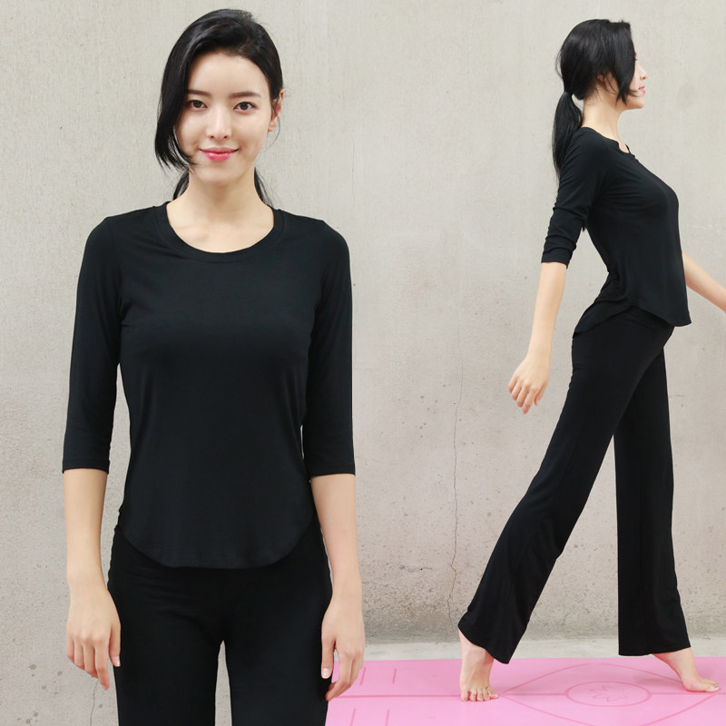 Dance rhythm yoga suit suit female bodhi spring and summer professional white show thin more fitness loose dance master yoga suit