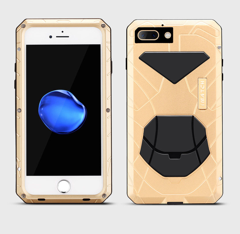 iMatch Water Resistant Shockproof Dust/Dirt/Snow-Proof Aluminum Metal Case Cover for Apple iPhone 7 Plus & iPhone 7