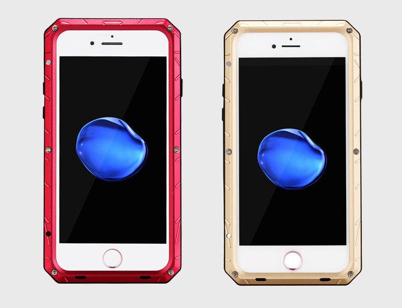 iMatch Water Resistant Shockproof Dust/Dirt/Snow-Proof Aluminum Metal Case Cover for Apple iPhone 7 Plus & iPhone 7