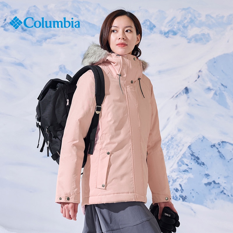 Columbia Women's Outdoor Windproof Fur Collar Thermal Insulated Cotton Jacket Wl9480