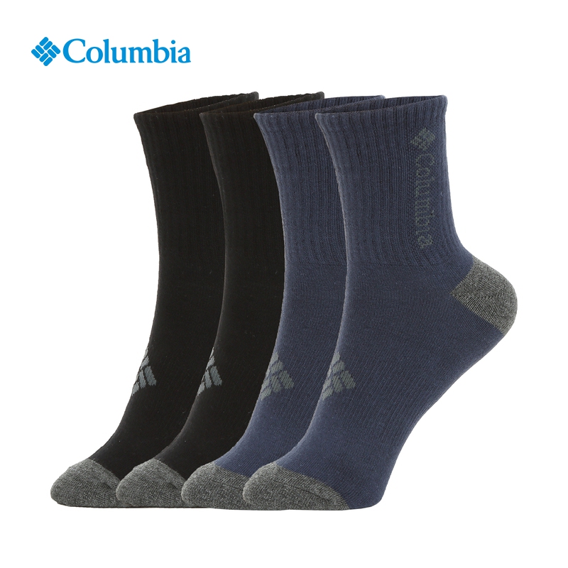 Columbia Outdoor Men's and Women's Couple Socks, Breathable and Wear-Resistant, Four Pairs of Casual Socks Rcs632