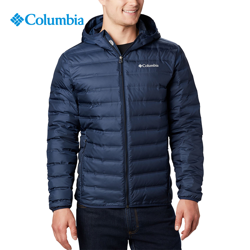 Colombia Outdoor Men's 25 Autumn/Winter New Water-Repellent Heat-Pressed Anti-Fleece Shedding Hooded Lightweight Warm down Jacket We7225