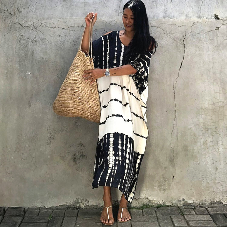 2021 SLIM LOOSE LARGE SIZE SIZE FAT SUB LONG BEACH DRESS HOLIDAY SUNSCREEN SWIMSUIT JACKET HOOD HOODED SHOULDER LONG ROBE