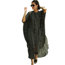 Loose flesh-covering plus-size beach skirt vacation robe bikini cover-up beach jacket swimsuit sun protection clothing