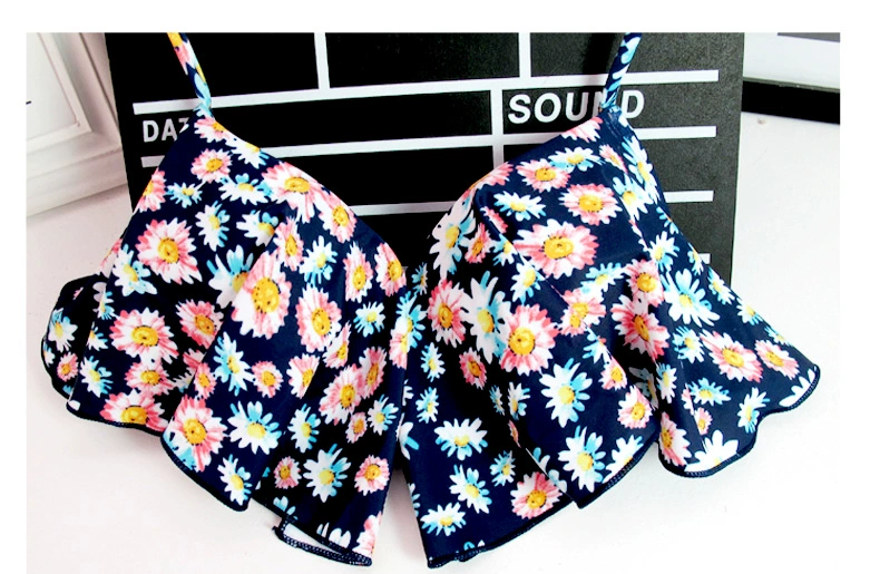 Ngực nhỏ mới tập hợp thép tấm bikini áo tắm ba mảnh nam bơi thân quần áo tắm - Vài đồ bơi