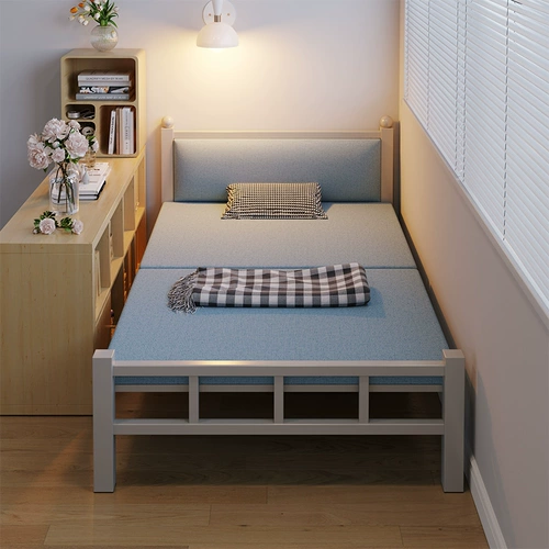 Раскладная простыня, односпальная кровать, аренда дома, маленькая кровать, дополнительная кровать для спальни, простая кровать 1,2 метра, железная двуспальная кровать для взрослых