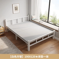 Продавец рекомендует![Жирная квадратная труба] Двустворчатая кровать, не требующая установки, простая белая 190*120