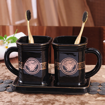 Eurostyle Ceramics Bathroom 5 pieces 3 pieces Wash Toiletries Minimalist Trays Toiletries Cup Couples Bathroom Suit Gift