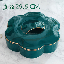 Dried Fruit Box Ceramic Sub lattice with cover New wedding Gift Candy Box Living Room Home Fruit Tray Tissue Box Ashtrays
