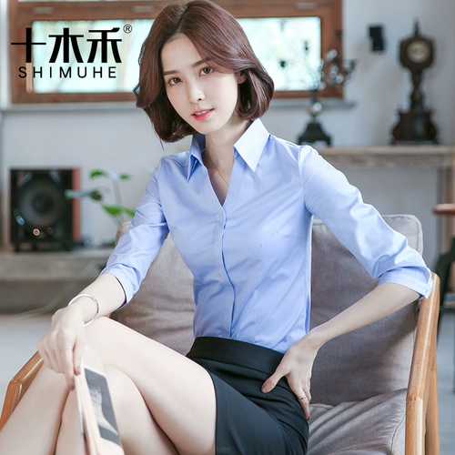 Рубашка, осенний комбинезон, городской стиль, V-образный вырез