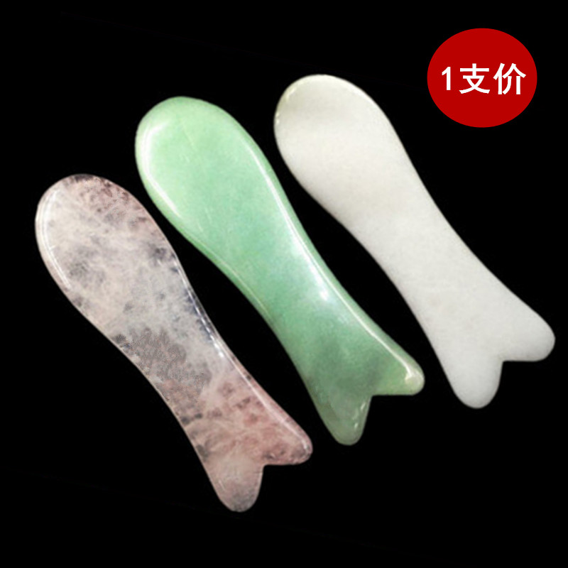 Natural Tanglin jade Scraping sand scraping plate Fish-shaped dial plate Eye face dial bar Beauty salon