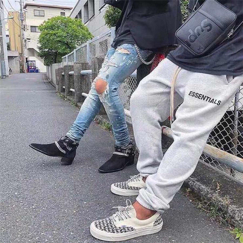 FOG double line ESSENTIALS high street style classic couple pants men and women Spring Autumn Foundation sports pants