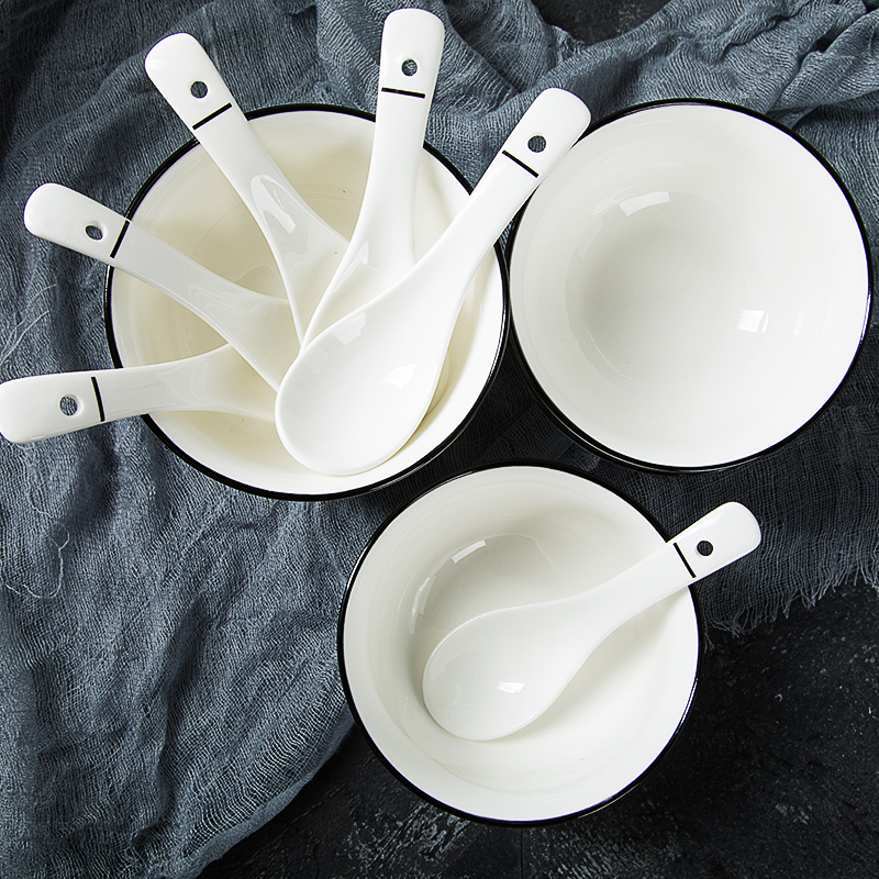 Northern wind suit dishes household individuality creative ipads porcelain tableware portfolio 0 ceramic bowl chopsticks on the bowl dishes