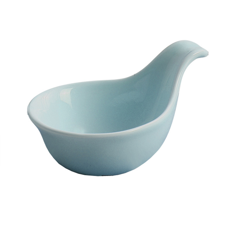 Caviar teaspoons of creative ceramic glaze dishes dessert sauce condiment dish flavor dishes of the hotel