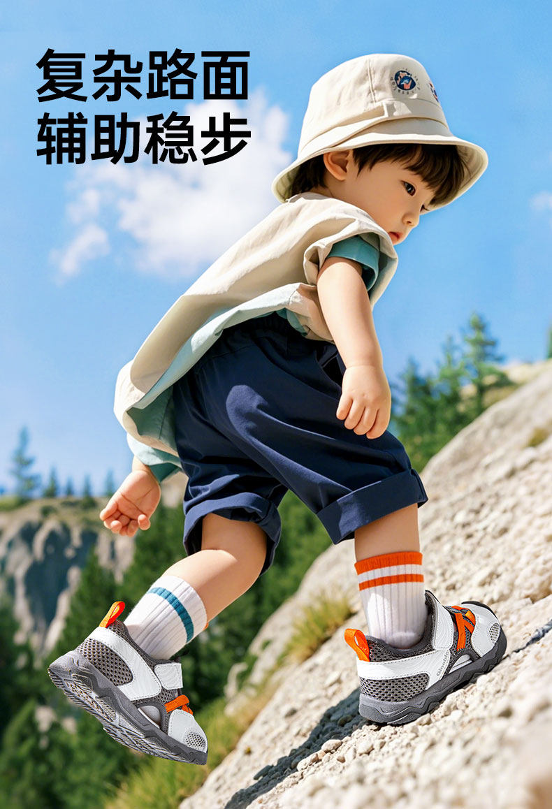 基诺浦机能鞋25年夏季新款童鞋男女宝宝鞋子学步鞋山行凉鞋GW1760 — 5