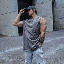 Casual loose training vest summer breathable round neck T-shirt big fitness basketball running sport short sleeve top