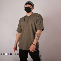 BEESTRONG Summer Fitness Clothing Training Sweating Sports Running Mens Equipment Loose Large Size Leisure Short Sleeve