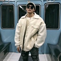 Sports plus size cashmere coat Mens Fitness Training outdoor velvet thick cotton padded casual loose cardigan coat tide