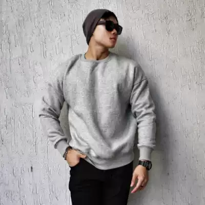 Every day special offer BEESTRONG autumn AND winter large size blouse off-the-shoulder loose plus velvet fitness top sweatpants thick cotton T