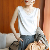 New harness vest female lace inside lap silk suit satin inside lap sexy beauty back wearing inins overfire